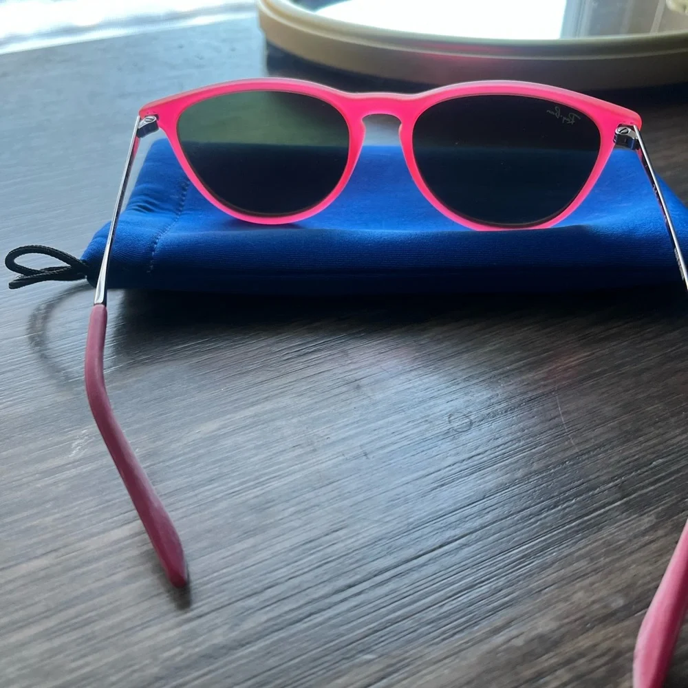 Ray-Ban Kids Erika Neon Pink Sunglasses- worn 1x